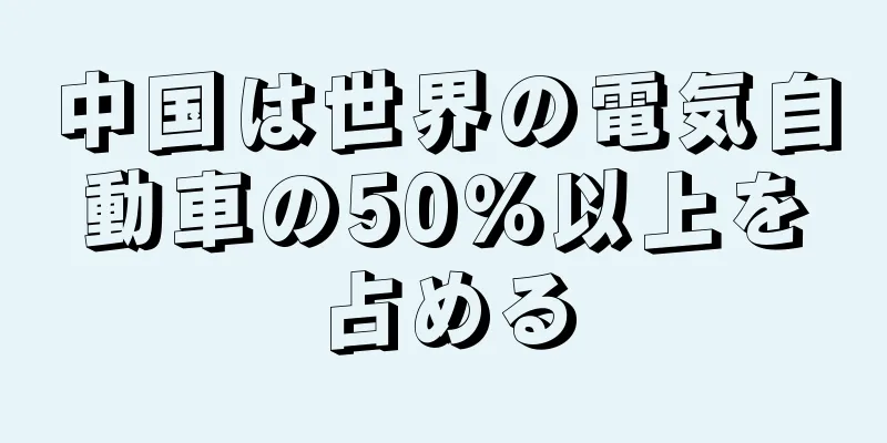 中国は世界の電気自動車の50％以上を占める