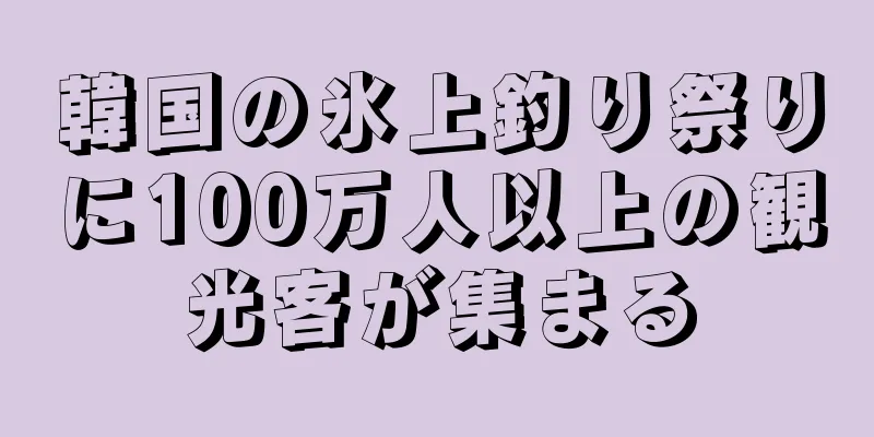 韓国の氷上釣り祭りに100万人以上の観光客が集まる