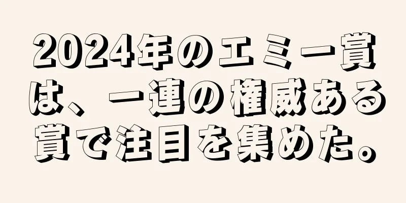 2024年のエミー賞は、一連の権威ある賞で注目を集めた。