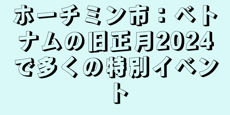 ホーチミン市：ベトナムの旧正月2024で多くの特別イベント