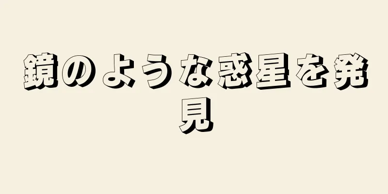 鏡のような惑星を発見