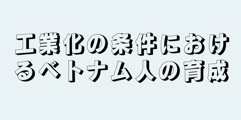 工業化の条件におけるベトナム人の育成