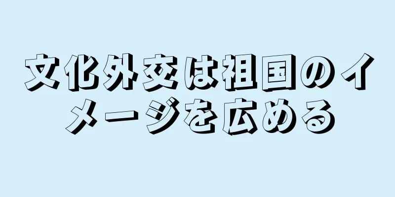 文化外交は祖国のイメージを広める