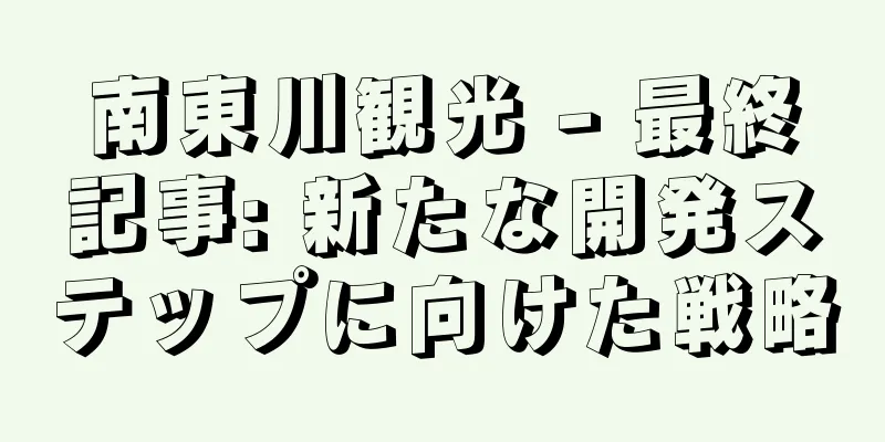 南東川観光 - 最終記事: 新たな開発ステップに向けた戦略