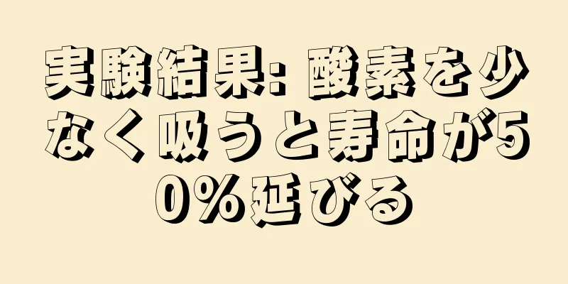 実験結果: 酸素を少なく吸うと寿命が50%延びる