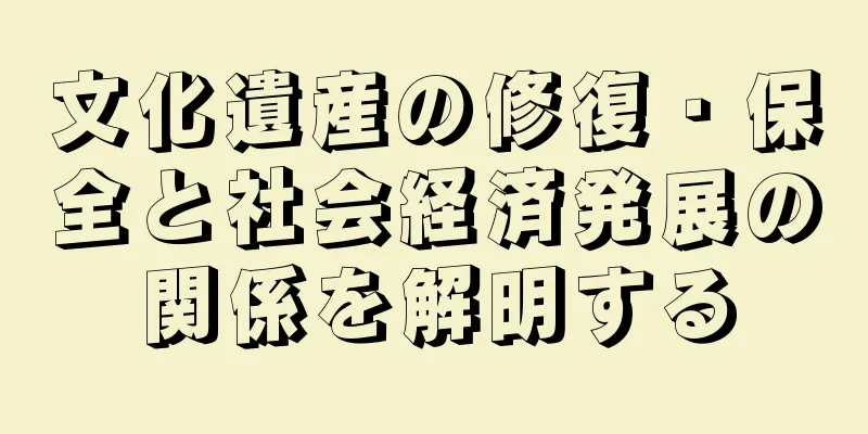 文化遺産の修復・保全と社会経済発展の関係を解明する