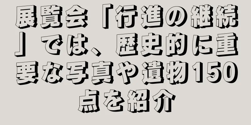 展覧会「行進の継続」では、歴史的に重要な写真や遺物150点を紹介