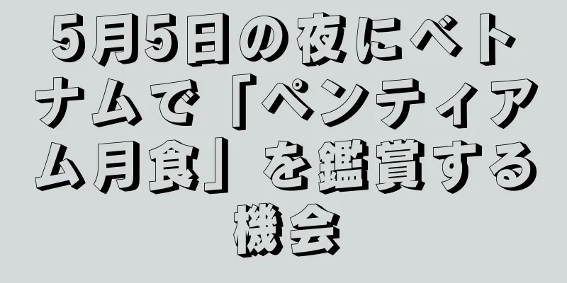 5月5日の夜にベトナムで「ペンティアム月食」を鑑賞する機会