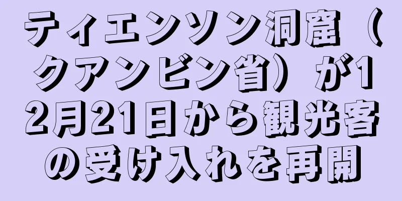 ティエンソン洞窟（クアンビン省）が12月21日から観光客の受け入れを再開