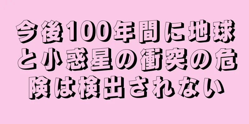 今後100年間に地球と小惑星の衝突の危険は検出されない