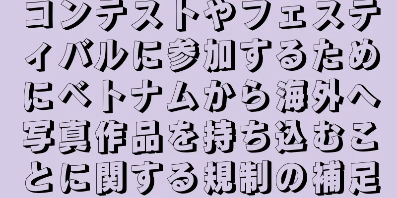 コンテストやフェスティバルに参加するためにベトナムから海外へ写真作品を持ち込むことに関する規制の補足