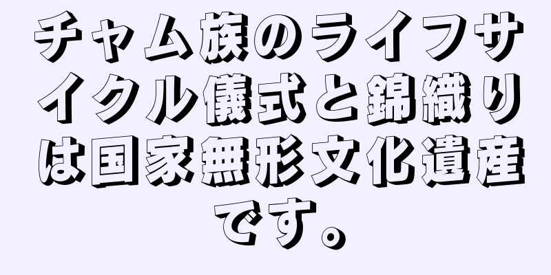 チャム族のライフサイクル儀式と錦織りは国家無形文化遺産です。