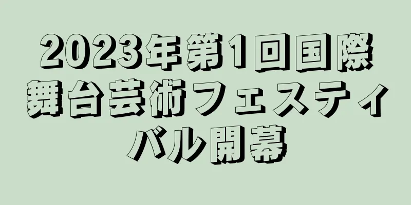 2023年第1回国際舞台芸術フェスティバル開幕