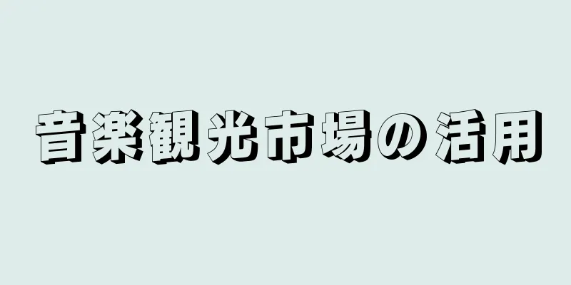 音楽観光市場の活用