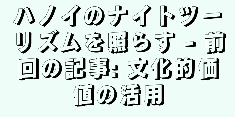 ハノイのナイトツーリズムを照らす - 前回の記事: 文化的価値の活用