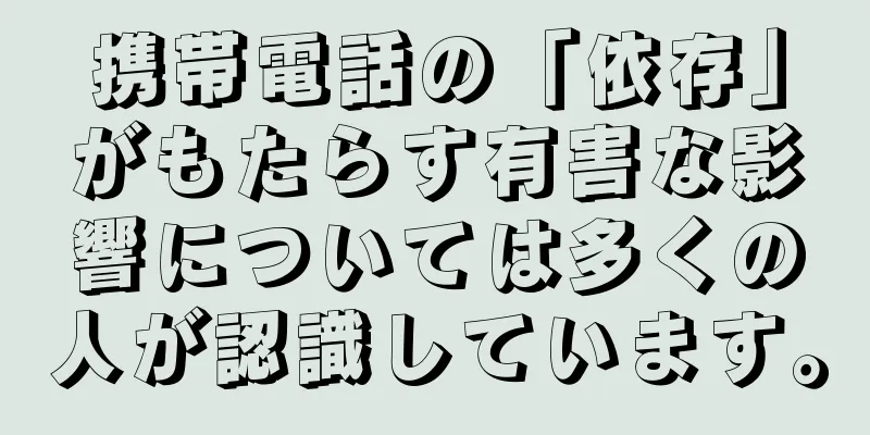 携帯電話の「依存」がもたらす有害な影響については多くの人が認識しています。