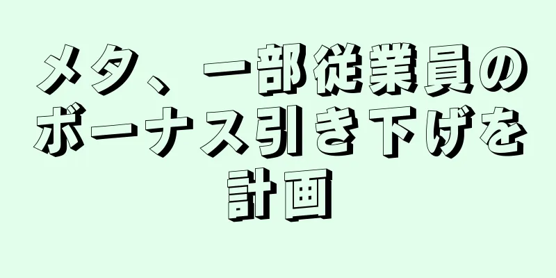 メタ、一部従業員のボーナス引き下げを計画
