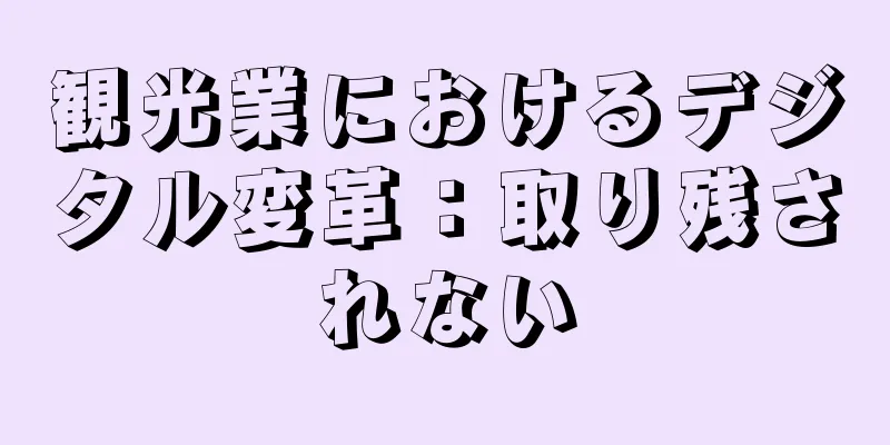 観光業におけるデジタル変革：取り残されない