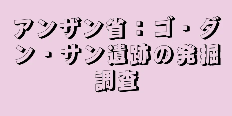 アンザン省：ゴ・ダン・サン遺跡の発掘調査
