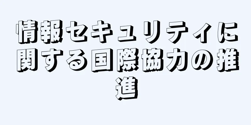 情報セキュリティに関する国際協力の推進