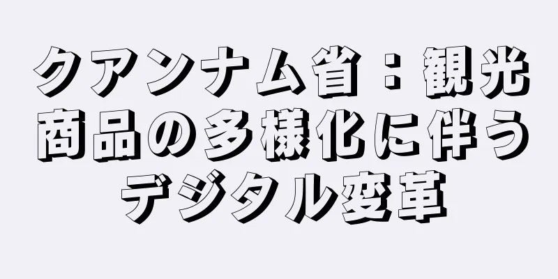 クアンナム省：観光商品の多様化に伴うデジタル変革