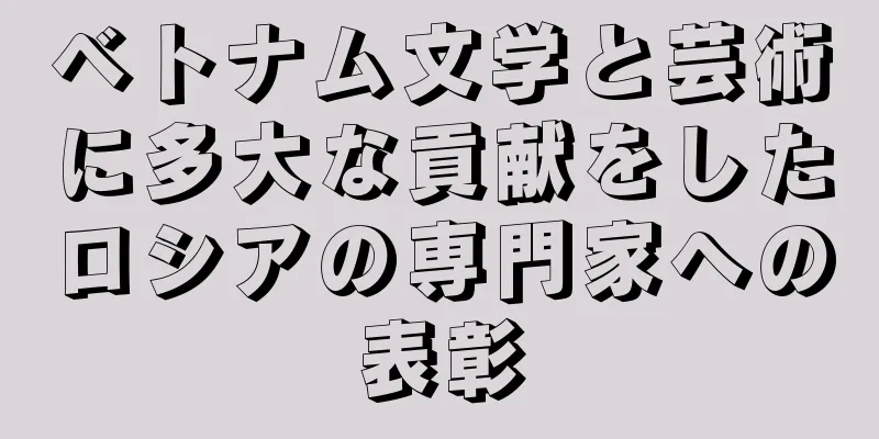 ベトナム文学と芸術に多大な貢献をしたロシアの専門家への表彰