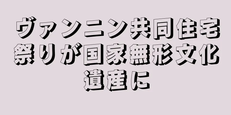 ヴァンニン共同住宅祭りが国家無形文化遺産に