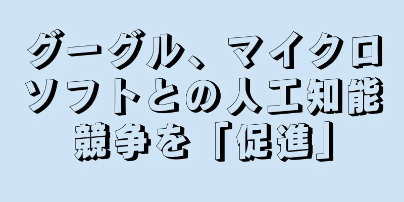 グーグル、マイクロソフトとの人工知能競争を「促進」