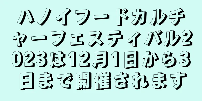 ハノイフードカルチャーフェスティバル2023は12月1日から3日まで開催されます