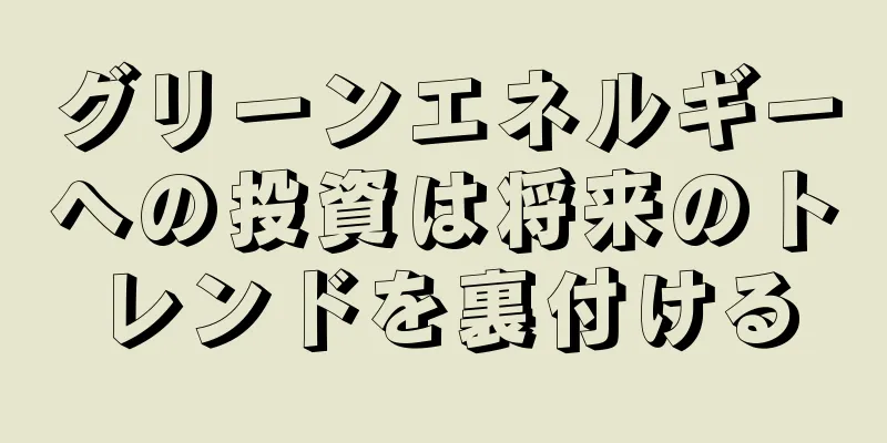 グリーンエネルギーへの投資は将来のトレンドを裏付ける