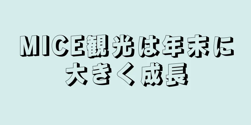 MICE観光は年末に大きく成長