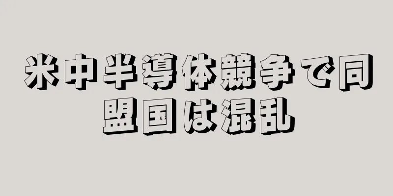 米中半導体競争で同盟国は混乱