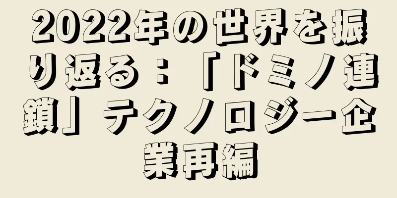 2022年の世界を振り返る：「ドミノ連鎖」テクノロジー企業再編