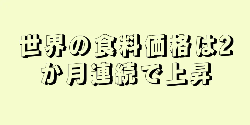 世界の食料価格は2か月連続で上昇