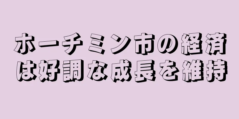 ホーチミン市の経済は好調な成長を維持