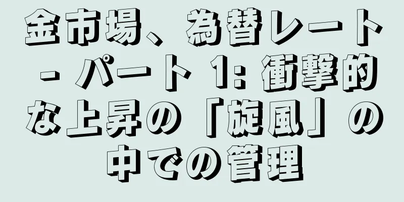 金市場、為替レート - パート 1: 衝撃的な上昇の「旋風」の中での管理
