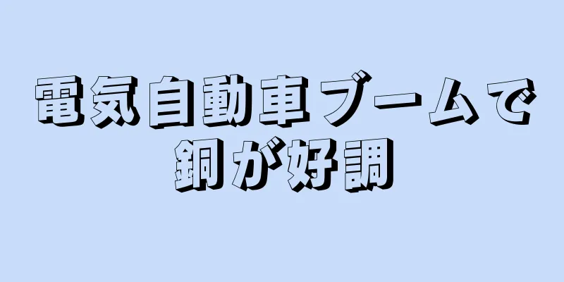 電気自動車ブームで銅が好調
