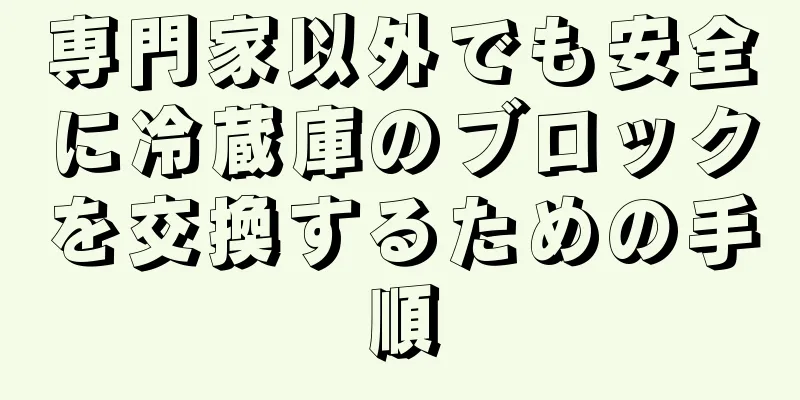 専門家以外でも安全に冷蔵庫のブロックを交換するための手順