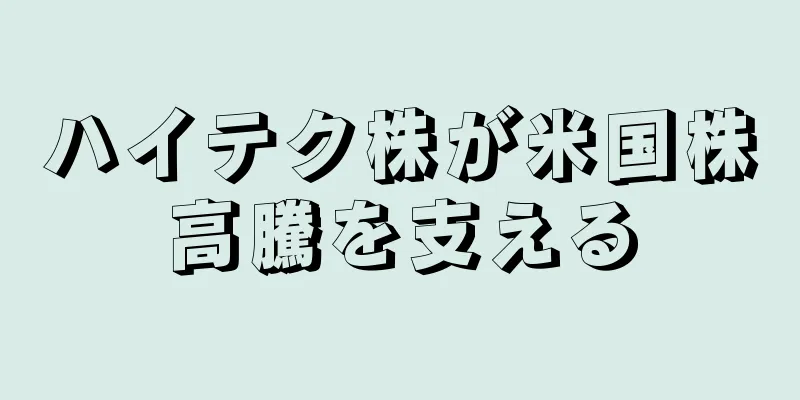 ハイテク株が米国株高騰を支える