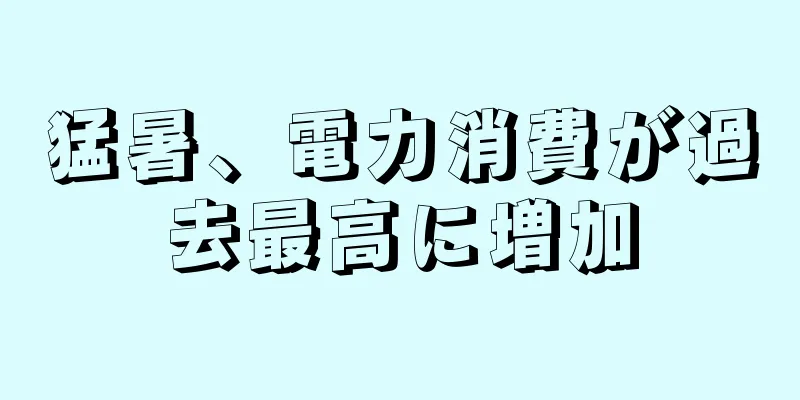 猛暑、電力消費が過去最高に増加