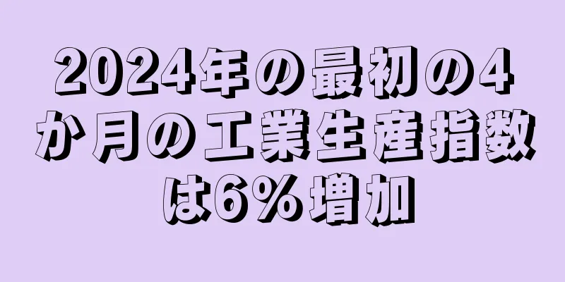 2024年の最初の4か月の工業生産指数は6％増加