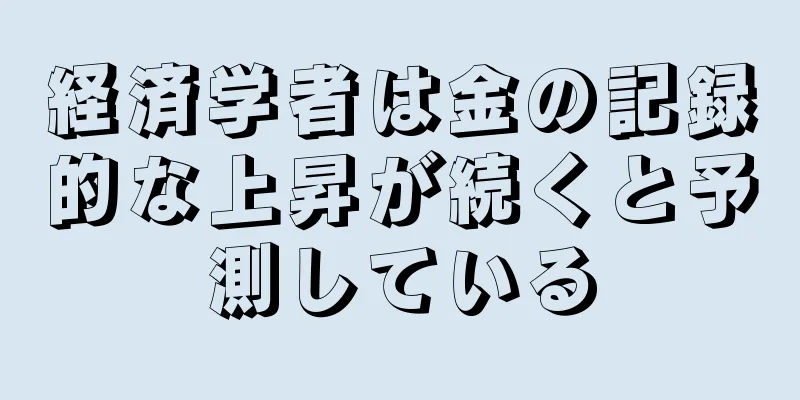 経済学者は金の記録的な上昇が続くと予測している