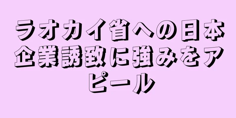 ラオカイ省への日本企業誘致に強みをアピール