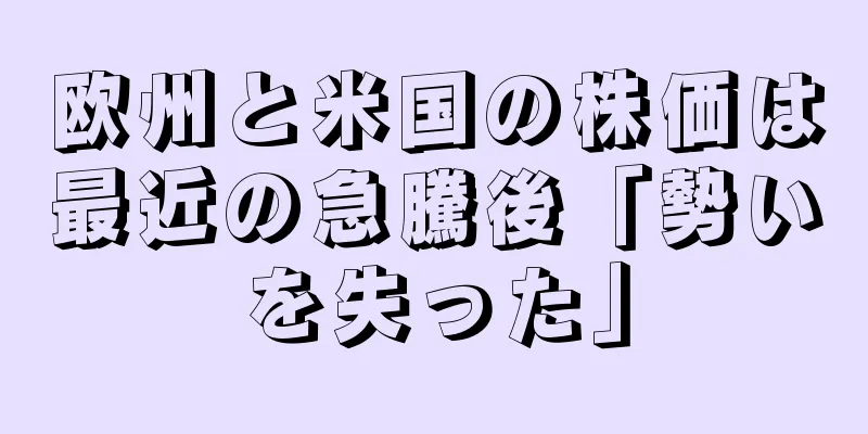 欧州と米国の株価は最近の急騰後「勢いを失った」