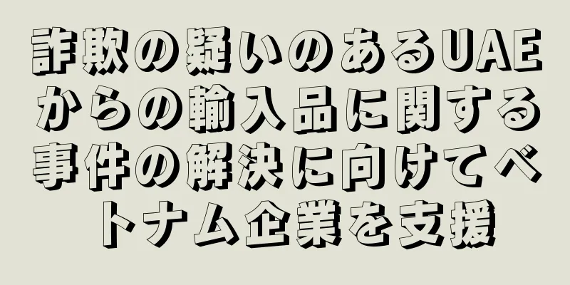 詐欺の疑いのあるUAEからの輸入品に関する事件の解決に向けてベトナム企業を支援