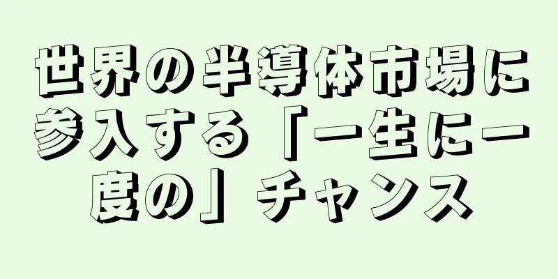世界の半導体市場に参入する「一生に一度の」チャンス