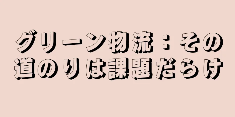 グリーン物流：その道のりは課題だらけ