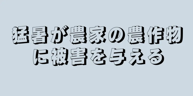 猛暑が農家の農作物に被害を与える