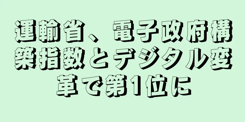 運輸省、電子政府構築指数とデジタル変革で第1位に