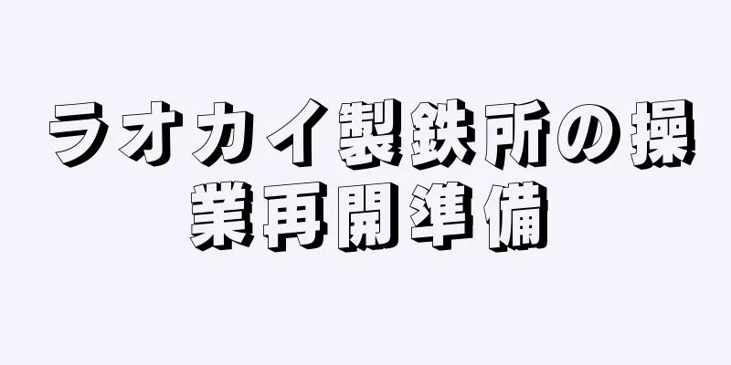 ラオカイ製鉄所の操業再開準備
